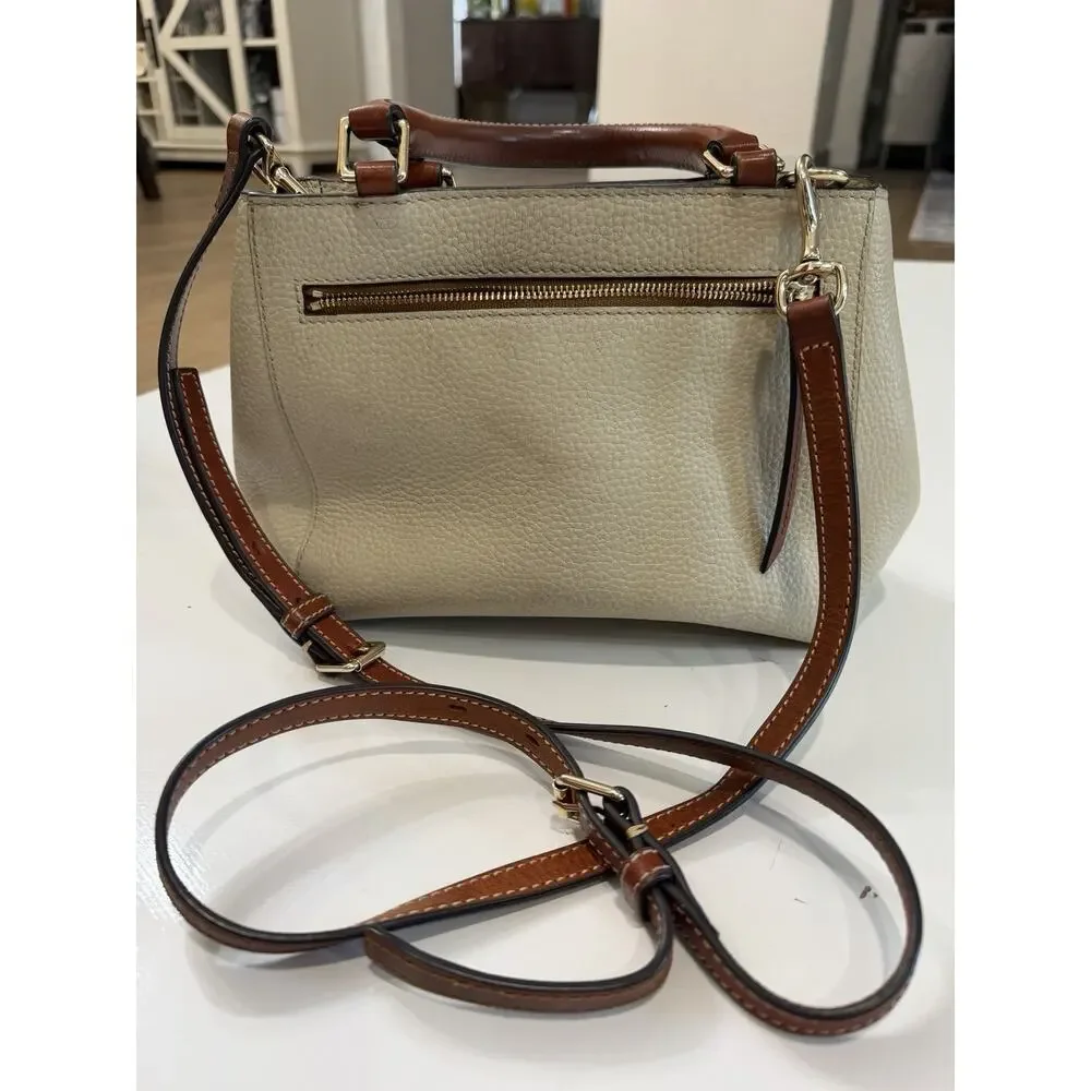Dooney and Bourke Pebble Grain Zip Satchel - Beige - Picture 5 of 5